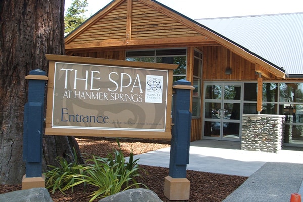 Location 7 The Spa entrance at Hanmer Springs - relaxing spa treatments