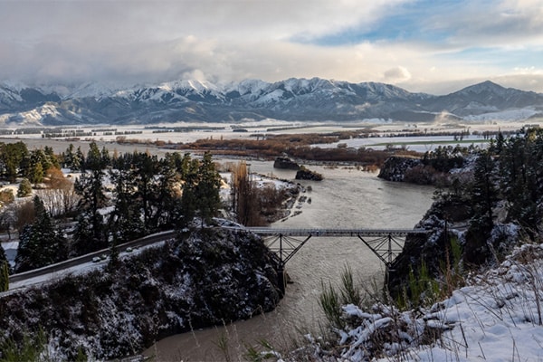 Location 9 Aerial view of snowy Hanmer Springs