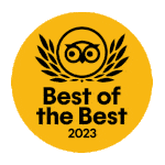 Trip Advisors' 2023 Best of the Best award, awarded to Settlers Boutique Motel luxury Hanmer Springs accommodation