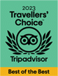 Trip Advisors' 2023 Travellers Choice award, awarded to Settlers Boutique Motel luxury Hanmer Springs accommodation